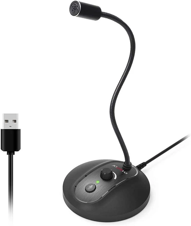 Main image of JOUNIVO USB Computer Microphone with Mute Button, Plug&Play Condenser, Desktop, PC, Laptop, Mac, PS4 Mic -360 Gooseneck Design -Recording, Dictation, YouTube, Gaming, Streaming