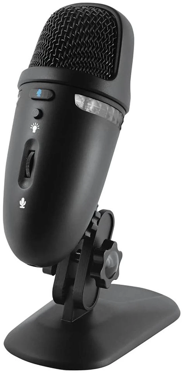 Main image of Cyber Acoustics Premium USB Microphone with Dual Recording Patterns - 24-bit Recording Perfect for Podcasting and Vlogging - Compatible with PC and Mac (CVL-2009)