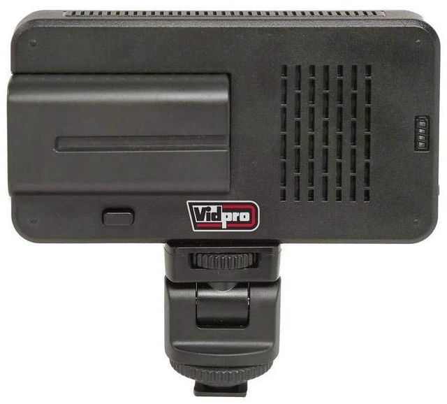 Alt view image 3 of 6 - Vidpro LED-150 Photo and Video Light Kit - On Camera Panel LED Light - Adjustable and Dimmable Light Fits Cameras Video Camcorders and DLSR w/Hot Shoe Includes Rechargeable Battery Diffuser and More