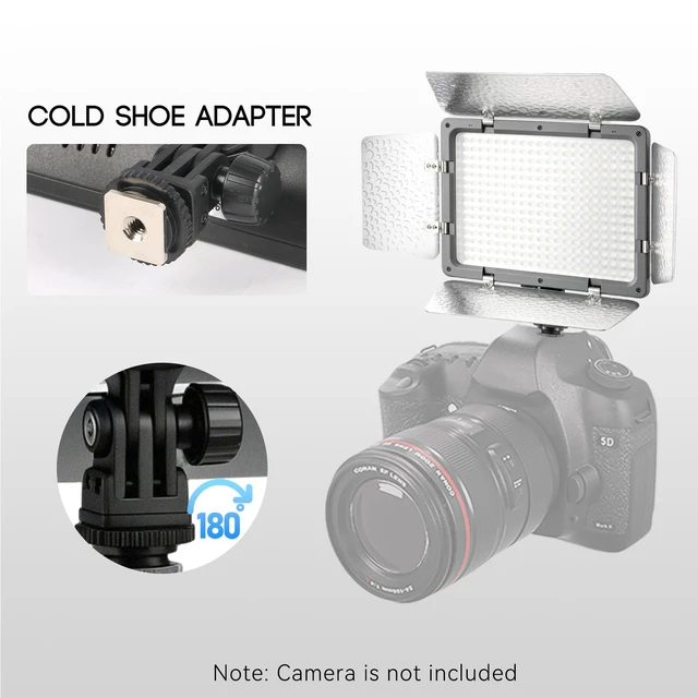 Alt view image 6 of 7 - Mettlelite VL-300B 18W Ultra Bright LED Video Light with Barndoor & Mini Tripod, Cold & Warm Color Filters Stepless Dimming CRI 95+ Portable Studio Lighting for Photo Video & Streaming