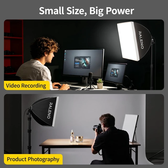 Alt view image 4 of 7 - 16"x16" Softbox Photography Lighting Kit for Video Recording Studio | 2500K-7500K & 2.4G Remote Studio light , 50W & CRI97 Adjustable LED Bulb for Video Recording Photography Shooting Streaming