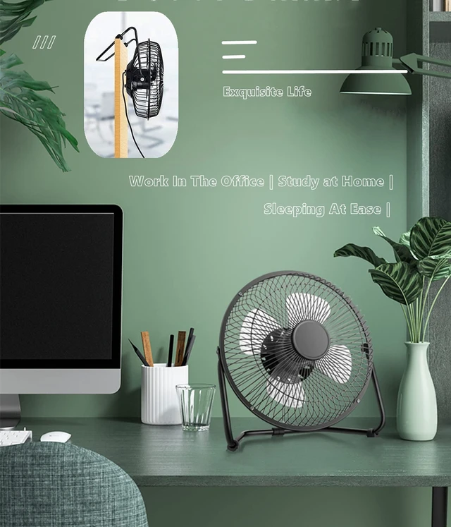 Alt view image 7 of 7 - Chchmu USB Fan 6 Inch Mini USB Desk Table Fan Personal Portable Desktop Cooling Fan Powered by USB PC Netbook for Camping Home Office Outdoor Travel, Strong Wind, Pink