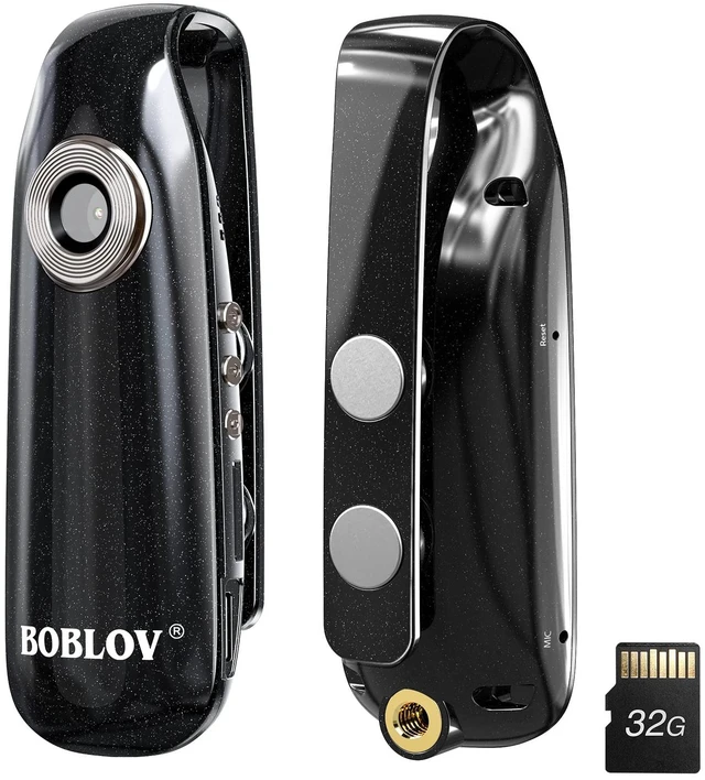 Main image of BOBLOV Mini Body Camera with Video: 32GB Tiny Body Cams with Back Clip | 007 1080P Small Wearable Camera with Audio Recording -User Friendly for Bike/Pet/Home/Proof
