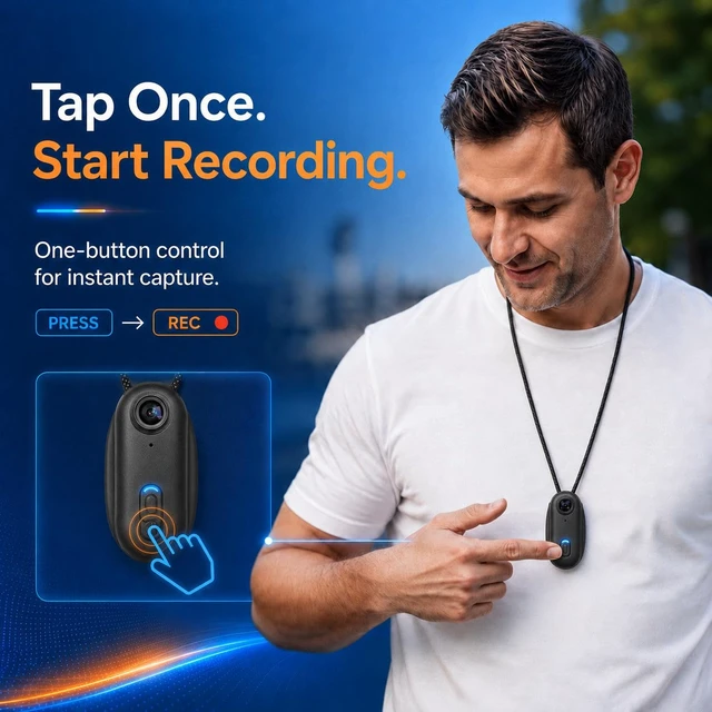 Alt view image 6 of 7 - SHPTDJTIC Body Camera 4K, POV Pro 4K,Wearable Camera with 360°Rotatable Clip & Magnetic Clip,120 Minutes for Recording,Take for Lecture, Traveling,Pet Walking and Outdoors Activities (4K-P-64G)