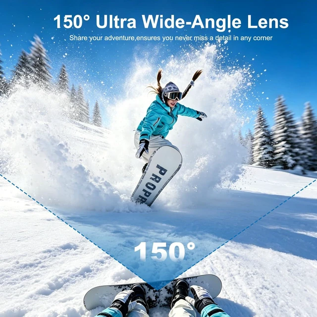 Alt view image 3 of 7 - 4K Mini Body Camera with Audio and Video Recording, 64GB Wearable POV Action Cam with 1.47" Screen, 180° Rotating Lens, Magnetic & Clip Mount, Thumb-Size Sports Camera for Outdoor, Travel, Pets