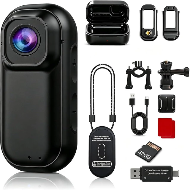 Main image of Xilecam 2.7K WiFi Magnetic Mini Body Camera, Portable Camera Charging Case | Wearable Bodycam with Memory Card Includes Charging Case. Battery life up to 500 minutes, ideal for cycling and vlogging