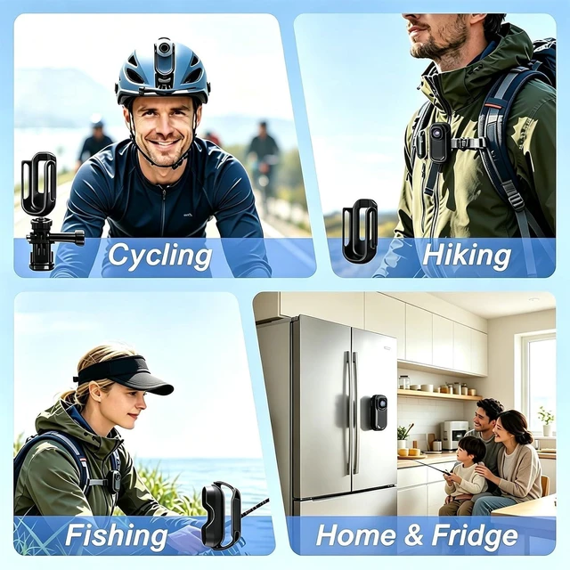 Alt view image 5 of 5 - Xilecam 2.7K WiFi Magnetic Mini Body Camera, Portable Camera Charging Case | Wearable Bodycam with Memory Card Includes Charging Case. Battery life up to 500 minutes, ideal for cycling and vlogging