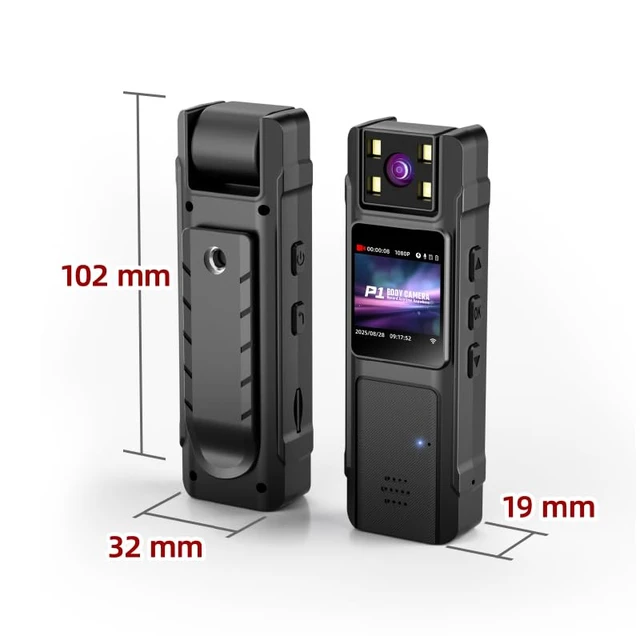 Alt view image 7 of 7 - 1080P Body Camera with Audio and Video Recording, 64GB WIFI Portable Mini Body Cam with 180° Rotating Lens,130° Wide Angle & Night Vision, Wearable Camera for Pet, Home, Office, Security Police