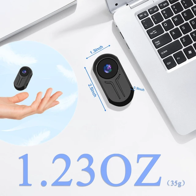 Alt view image 2 of 7 - HSKAH Mini Body Camera 1080P, Thumb Size Wearable Action Body Cam with Magnetic Clip - Portable POV Body Worn Camera for Outdoor Security, Travel, Sports (32GB