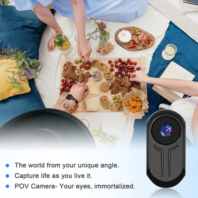 Alt view image 3 of 7 - HSKAH Mini Body Camera 1080P, Thumb Size Wearable Action Body Cam with Magnetic Clip - Portable POV Body Worn Camera for Outdoor Security, Travel, Sports (32GB