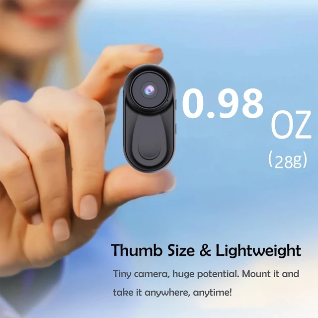 Alt view image 2 of 7 - B-Qtech Mini Action Camera Thumb Portable Wearable Body Cam | Video Recording Camcorder for Bicycle, Motorcycle, Sports, Security Guards, Daily Work, Outdoor Travel