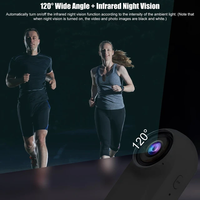 Alt view image 6 of 7 - B-Qtech Mini Action Camera Thumb Portable Wearable Body Cam | Video Recording Camcorder for Bicycle, Motorcycle, Sports, Security Guards, Daily Work, Outdoor Travel
