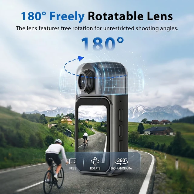 Alt view image 3 of 7 - KDNRHE 4K Mini Thumb Action Camera, Body Camera, Wearable POV Cam | Audio and Video Recording, Portable Camera, Vlogging, Sports, Pet POV, Travel, Outdoor