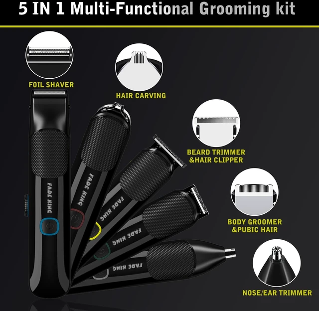 Alt view image 2 of 7 - FADEKING Beard Trimmer for Men, Professional Hair Trimmer, Waterproof Electric Beard Trimmer Razor for Nose, Body, Face & Mustache, Cordless Hair Clippers, Grooming Gifts for Men (Yellow)