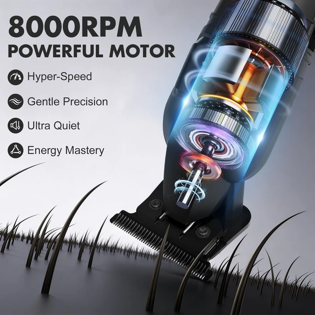 Alt view image 4 of 7 - GenTant Zero Gap Trimmer for Men, Trimmers for Barbers, T Liners Clippers | Zero Gap DLC T-Blade Beard Trimmer, LCD Battery Display, 8000RPM Cordless Detailer, 180-Min Runtime, Type-C, Gifts for Men