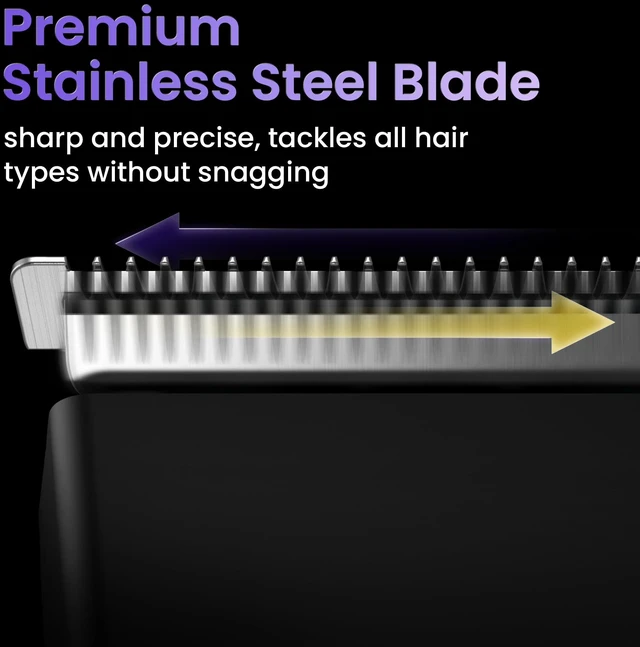 Alt view image 3 of 7 - HACU Cordless Beard Trimmer for Men - Facial Hair Trimmer with Precision Dial, 20 Adjustable Length Settings, IPX7 Waterproof Wet/Dry Use, Grooming Gift for Dad, Husband & Him