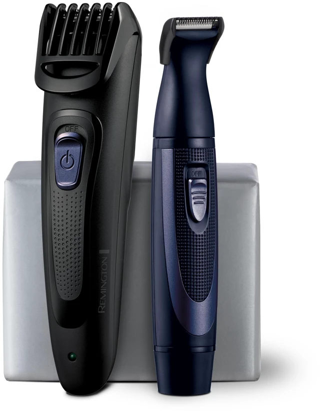 Main image of Remington Rechargeable Beard Trimmer Kit, Mustache, Nose Hair, Detailing | Bonus Battery Nose Trimmer, Adjustable Comb with 9 Length Settings, Self-Sharpening Blades, Up to 45 Minutes Cordless Use