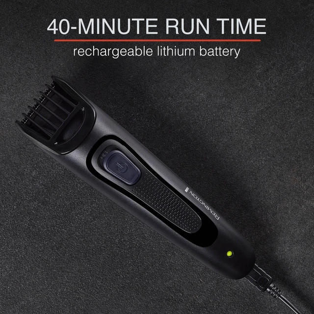Alt view image 3 of 4 - Remington Rechargeable Beard Trimmer Kit, Mustache, Nose Hair, Detailing | Bonus Battery Nose Trimmer, Adjustable Comb with 9 Length Settings, Self-Sharpening Blades, Up to 45 Minutes Cordless Use
