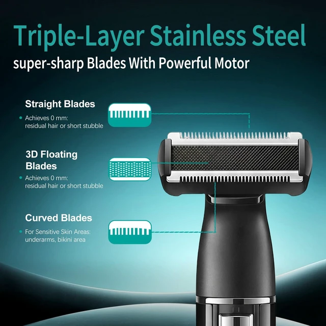 Alt view image 2 of 7 - VGR 628 Cordless Beard Trimmer for Men with Zero-Gap T-Blade | 600mAh battery; 60min runtime; USB rechargeable; 3 guide combs; cleaning brush; charging cable