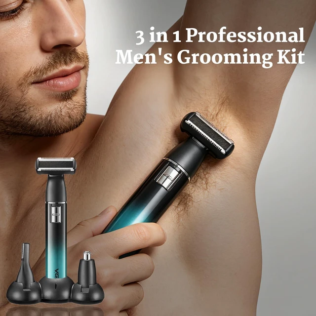 Alt view image 6 of 7 - VGR 628 Cordless Beard Trimmer for Men with Zero-Gap T-Blade | 600mAh battery; 60min runtime; USB rechargeable; 3 guide combs; cleaning brush; charging cable