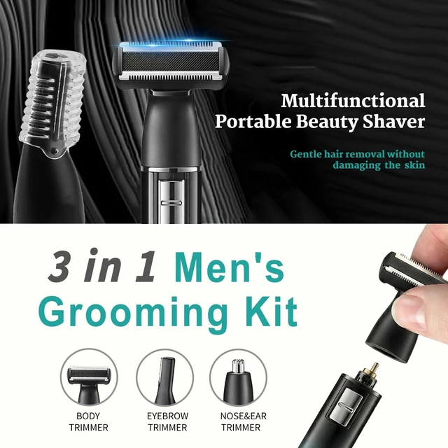 Alt view image 4 of 7 - VGR 628 Cordless Beard Trimmer for Men with Zero-Gap T-Blade | 600mAh battery; 60min runtime; USB rechargeable; 3 guide combs; cleaning brush; charging cable