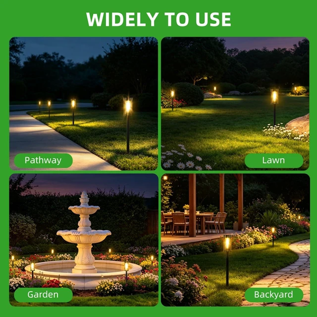 Alt view image 7 of 7 - ASMAD 8 Pack Solar Lights Outdoor Waterproof,Auto On/Off | Solar Pathway Lights, LED 3000K Outdoor Light for Garden, Path, Yard, Patio, Walkway, Driveway, Landscape Lighting
