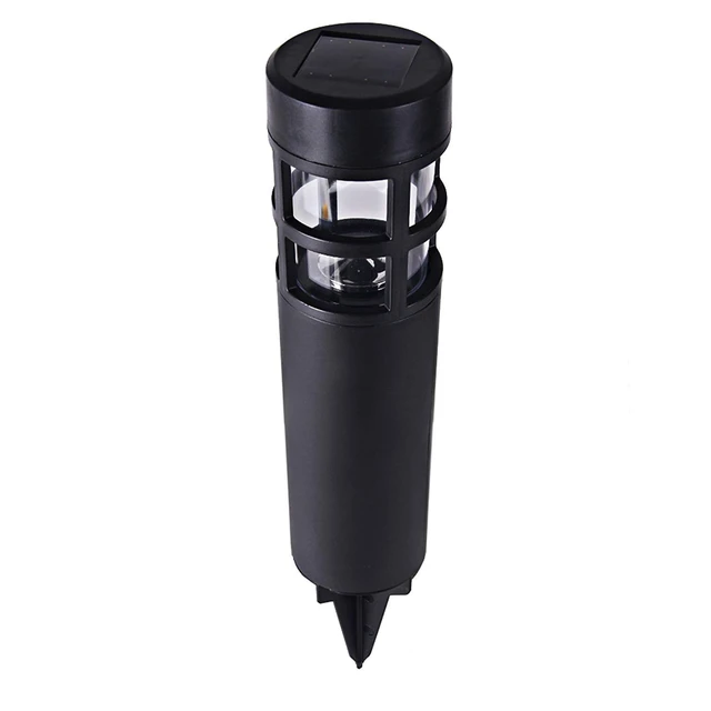 Alt view image 5 of 5 - SUNWIND Solar Garden Lights Outdoor LED Bollard Solar Powered Path Lighting for Patio Pathway Backyard Lawn Landscaping (Black-6 Pack)