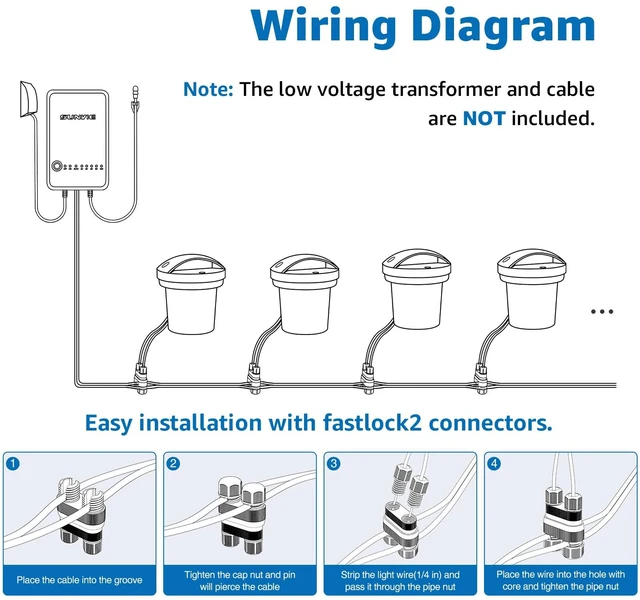 Alt view image 7 of 7 - SUNVIE 5W 3000K Low Voltage Well Lights Landscape LED in Ground, 6 Pack | 12-24V AC/DC, Anti-Glare, Die-cast Aluminum, Waterproof, Fastlock2 Wire Connectors, Landscape Lighting for Walkway, Pathway