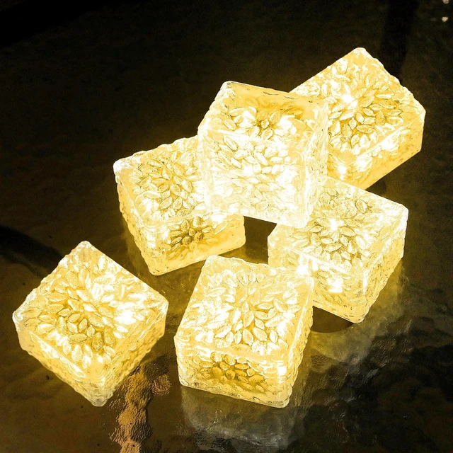 Main image of JKIMK Solar Brick Lights Outdoor Solar Lights Outdoor Waterproof Patio | Patio Clearance Garden Decor for Outside 6 Packs for Patio,Yard,Walkway,Pathway Decor