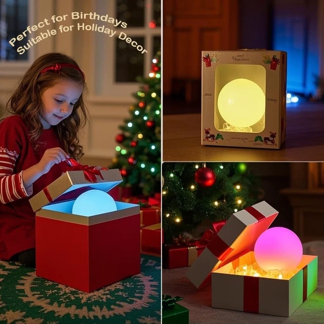 Alt view image 7 of 7 - 8 inch Solar Glowing Globe Light, 16 RGB Colors Changing Solar Garden Ball Light, Auto-On/Off LED Glow Ball W/Remote, Waterproof Landscape Lighting Globe W/Ground Stake for Patio Yard Pathway Decor