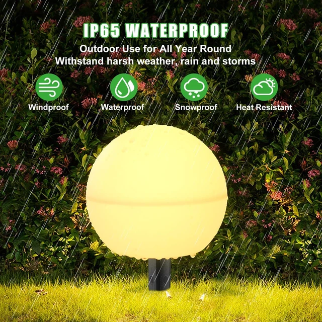Alt view image 3 of 7 - Auidum Solar Lights Outdoor Waterproof Decorations, 5 Pack Solar Globe Lights for Outside Color Changing Solar Garden Landscape Lights for Yard Patio Pathway Walkway Wedding Party Decor
