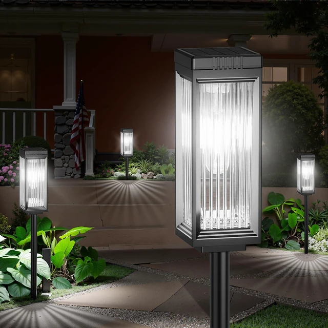 Main image of ELECLINK Solar Lights Outdoor Pathway, Upgraded 4 Pack | Waterproof Garden Light, Bright Up to 12 Hrs Auto On/Off Solar Light for Yard Patio Lawn Path Walkway Driveway Sidewalk