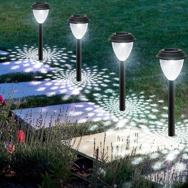 Main image of GOODFOEVER Solar Pathway Lights Outdoor, 10 Pack Solar Lights Outdoor Waterproof for Outside, Garden Decor for Yard, Patio, Landscape, Planter, Walkway, Driveway