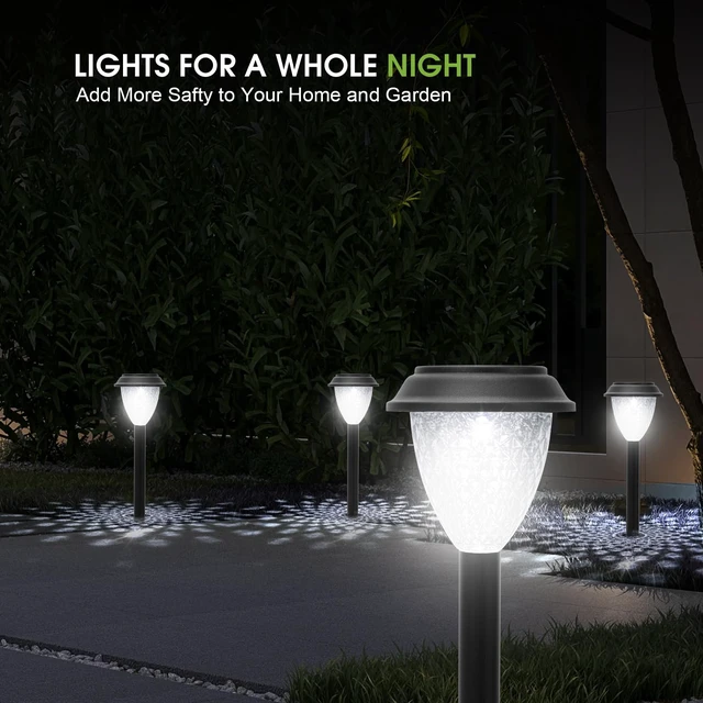 Alt view image 5 of 7 - GOODFOEVER Solar Pathway Lights Outdoor, 10 Pack Solar Lights Outdoor Waterproof for Outside, Garden Decor for Yard, Patio, Landscape, Planter, Walkway, Driveway