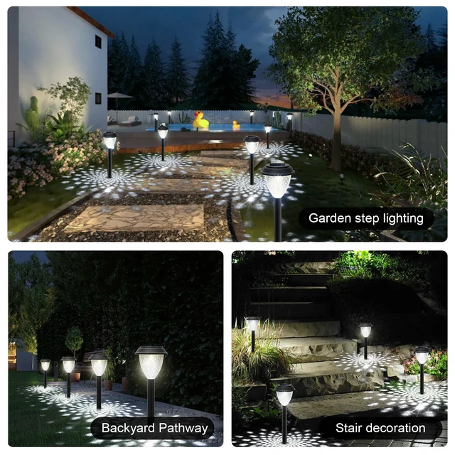 Alt view image 7 of 7 - GOODFOEVER Solar Pathway Lights Outdoor, 10 Pack Solar Lights Outdoor Waterproof for Outside, Garden Decor for Yard, Patio, Landscape, Planter, Walkway, Driveway