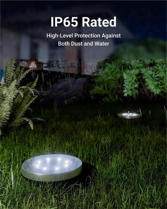 Alt view image 2 of 7 - Sunco 12 Pack Outdoor Solar Pathway Lights, Dusk to Dawn, 7000K | Waterproof LED Landscape Stake Lights for Gardens, Yards, Patios and Decks, with Cross-Spike Ground Mount