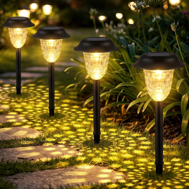 Main image of DELITOR 8 Pack Solar Pathway Lights Outdoor,LED Warm White | IP65 Waterproof, Auto On/Off, Long-Lasting Solar Lights Outdoor for Yard, Path, Walkway, Garden, Outside Landscape Lighting