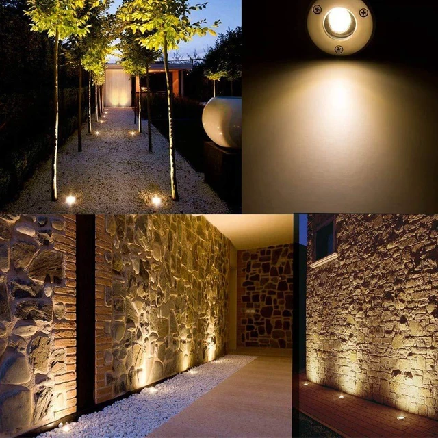 Alt view image 6 of 7 - Well Lights Landscape Lighting, Low Voltage Outdoor In Ground Landscape Lights, 5W 12V-24V Waterproof Warm White 3000K Deck Light for Garden, Pathway, Driveway, 8-Pack(Wire Connectors Included)