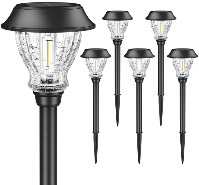 Main image of XMCOSY+ Solar Garden Lights 6 Pack, 2700K LED Warm White Landscape Lighting | IP65 Waterproof, Auto On/Off Long-Lasting Solar Pathway Lighting Outdoor for Yard Path Lawn Walkway Driveway Outside Décor