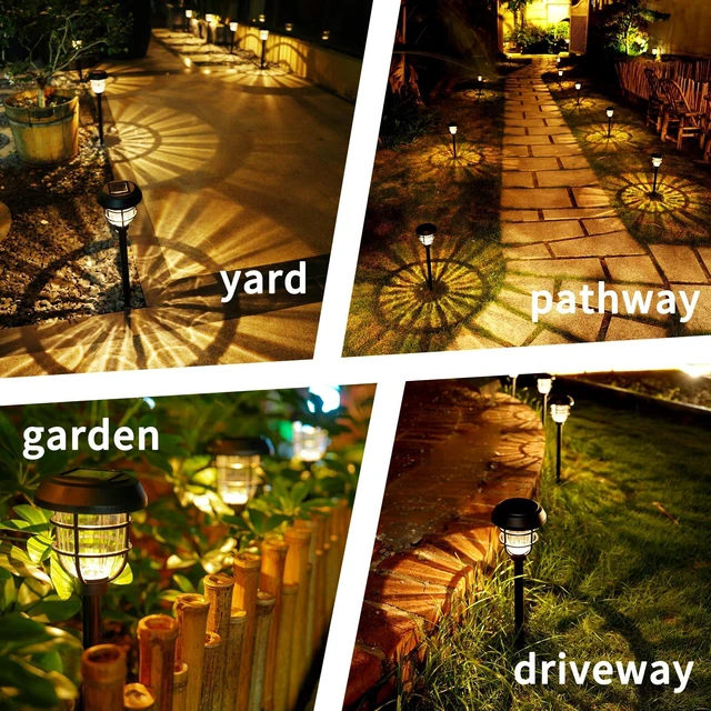 Alt view image 2 of 7 - Sorapwod Solar Pathway Lights Outdoor 8 Pack, Dusk to Dawn, IP65 Waterproof | Long-Lasting Battery (1000mAh), Bright LED, Stake Lights, Auto On Off, Up to 12H Lighting for Walkway, Yard & Garden Decor