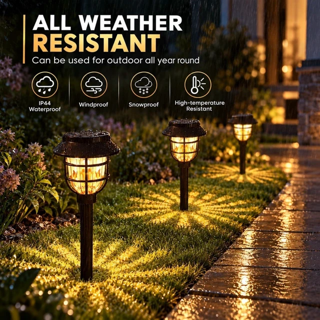 Alt view image 5 of 7 - Springwind 10 Pack Solar Lights Outdoor Waterproof Garden Pathway Lights | Bright Warm LED Light, Outdoor Decoration, Garden Decor for Yard, Patio, Landscape, Walkway, Driveway, Flower Bed, Planter