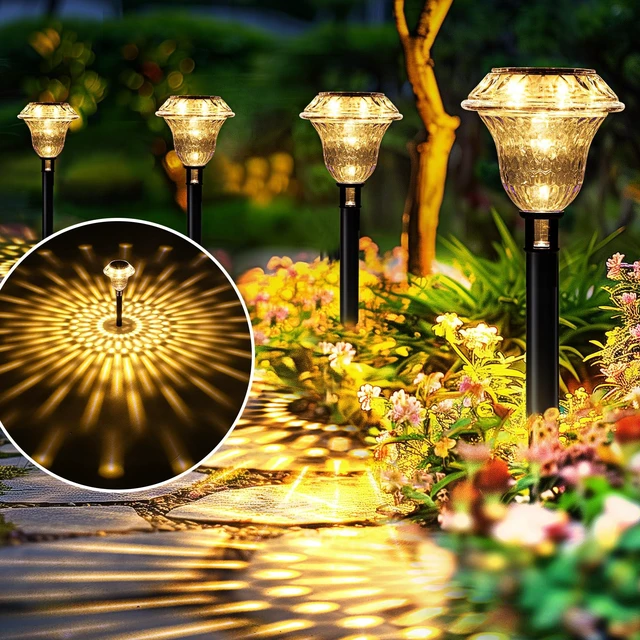 Main image of SOLPEX Solar Pathway Lights, Waterproof Fall Garden Decor 8 Pack Warm White | 3000K LED Outdoor Solar Lights for Garden Path, Auto On/Off Solar Powered Yard Lights for Walkway