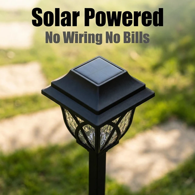 Alt view image 3 of 7 - dojune Solar Pathway Lights, White, Outdoor Lights for Patio Yard Garden | Colorful for Lawn and Walkway 6pieces/Pack (White), Waterproof LED Garden Stake Lanterns