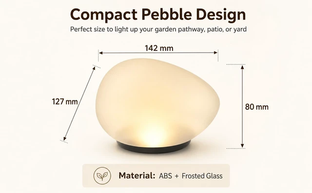 Alt view image 7 of 7 - keeda Solar Rock Lights Outdoor, Waterproof Solar LED Stone Garden Lights, Pebble Ground & Wall Lamps for Yard Pathway Fence Lawn Tree Park Landscape Decor (2, Warm White)