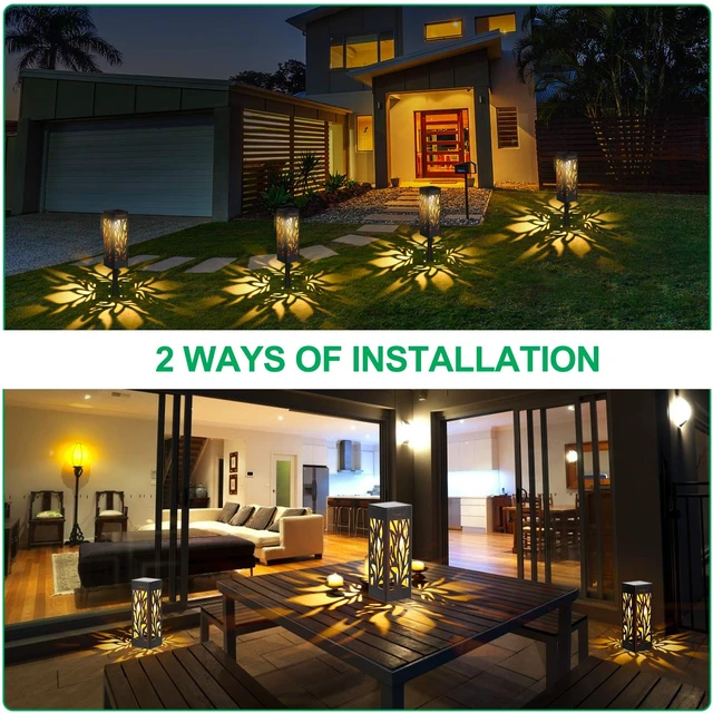 Alt view image 6 of 7 - TomCare Solar Lights Outdoor Bright Solar Pathway Lights, 8 Pack | Bigger Size, Charges in 6-8 Hours, 10-12-Hour Runtime, IP65 Waterproof, Auto On/Off for Landscape, Yard, Garden, Walkway