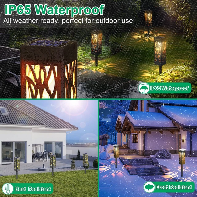Alt view image 5 of 7 - TomCare Solar Lights Outdoor Bright Solar Pathway Lights, 8 Pack | Bigger Size, Charges in 6-8 Hours, 10-12-Hour Runtime, IP65 Waterproof, Auto On/Off for Landscape, Yard, Garden, Walkway