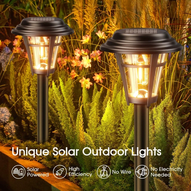 Alt view image 3 of 7 - LETMY Solar Pathway Lights Outdoor, 10 Pack Solar Lights Outdoor Waterproof, Auto On/Off Solar Powered Garden Landscape Path Lights, Outdoor Solar Lights for Yard Lawn Patio Walkway Driveway