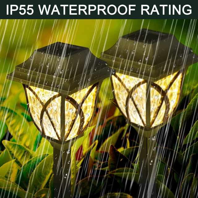 Alt view image 4 of 7 - Hortsun 20 Pack Solar Pathway Lights Outdoor Landscape Waterproof Garden LED Lights for Yard Patio Lawn Pathway House Shape Decorative Warm White(Modern)