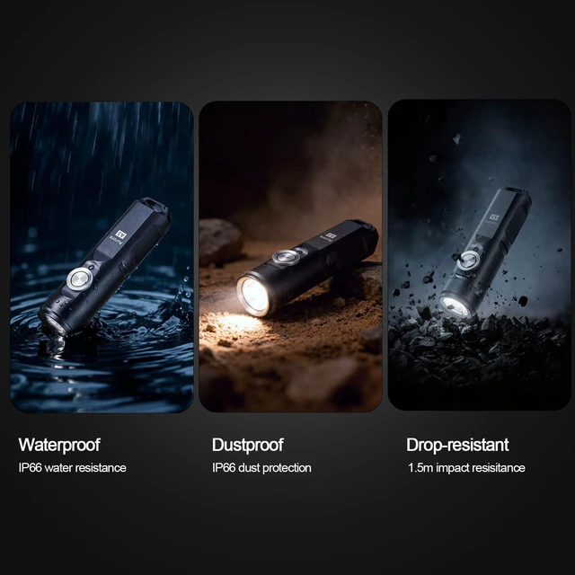 Alt view image 4 of 7 - RovyVon A3 Gen 4 Mini Keychain Flashlight Super Bright 650 Lumens | USB C Rechargeable EDC Flashlight, 5 Brightness Levels, Compact and Portable Small Light for Daily Carry, Camping, Emergency