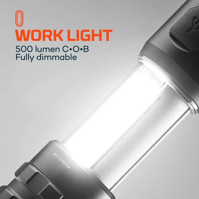 Alt view image 3 of 7 - NEBO SLYDE KING Flashlight | High Lumens, Rechargeable COB Work Light & LED Flashlight, Waterproof, Magnetic Base, Great for Camping & Hunting, Includes Charging Cable